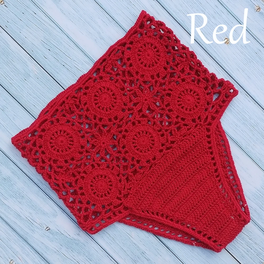 Elevate your swimwear collection with our High Waist Crochet Flower Bikini Bottoms. These stylish thong-style swimsuit shorts feature a delicate hollow-out design, perfect for adding a touch of elegance to your beachwear wardrobe.