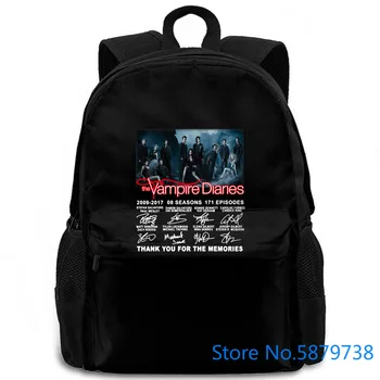 

The Vampire Diaries 2009-8 Seasons 171 Episodes Signature Black women men backpack laptop travel school adult student