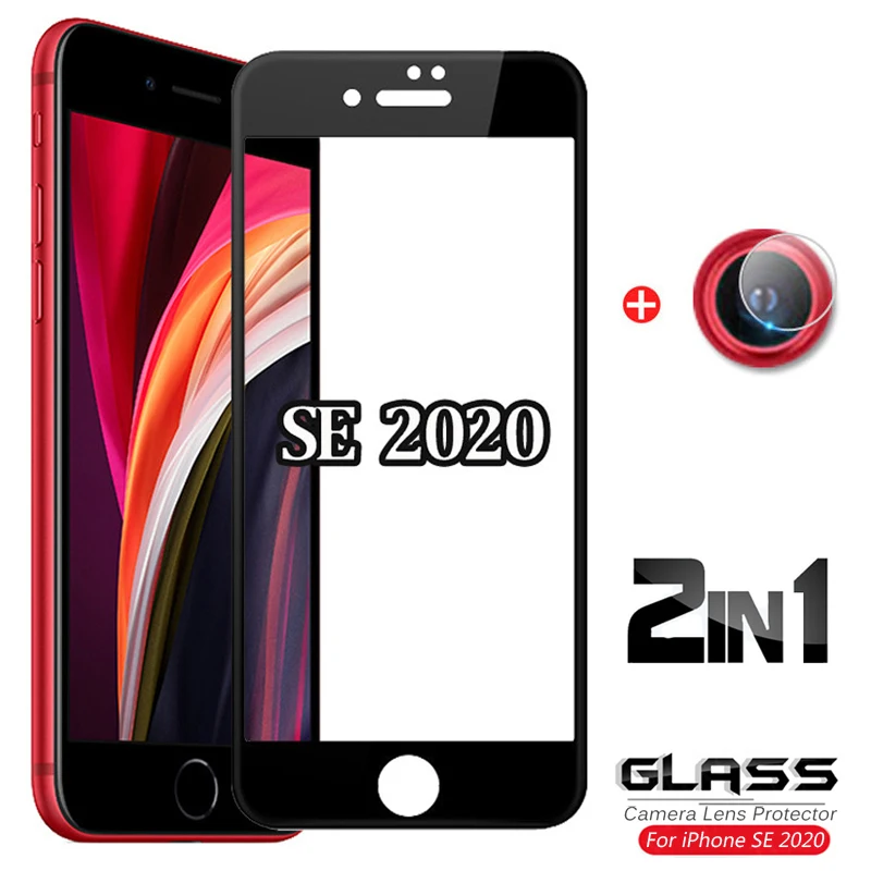 2 в 1 Камера стекло на se2 айфон ce 2020 Apple iPhone SE 3D ззащитное new iphone se Экран протектор