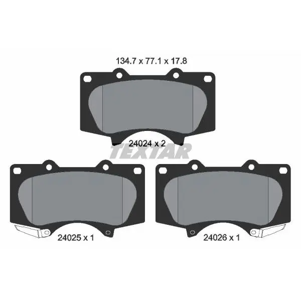 Колодки дисковые передние Toyota Land Cruiser J12 4.0i/3.0D 03 T