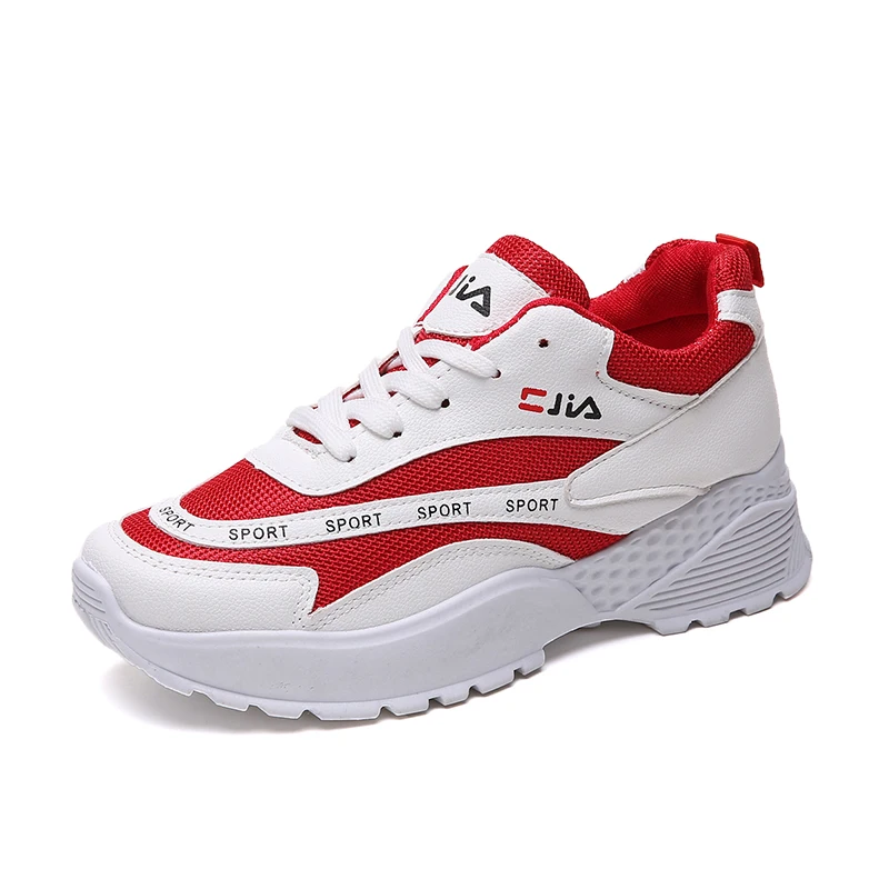 Лидер продаж; Брендовая женская спортивная обувь; tenis feminino; женская обувь для тенниса; женские устойчивые спортивные кроссовки для фитнеса; кроссовки - Цвет: Красный