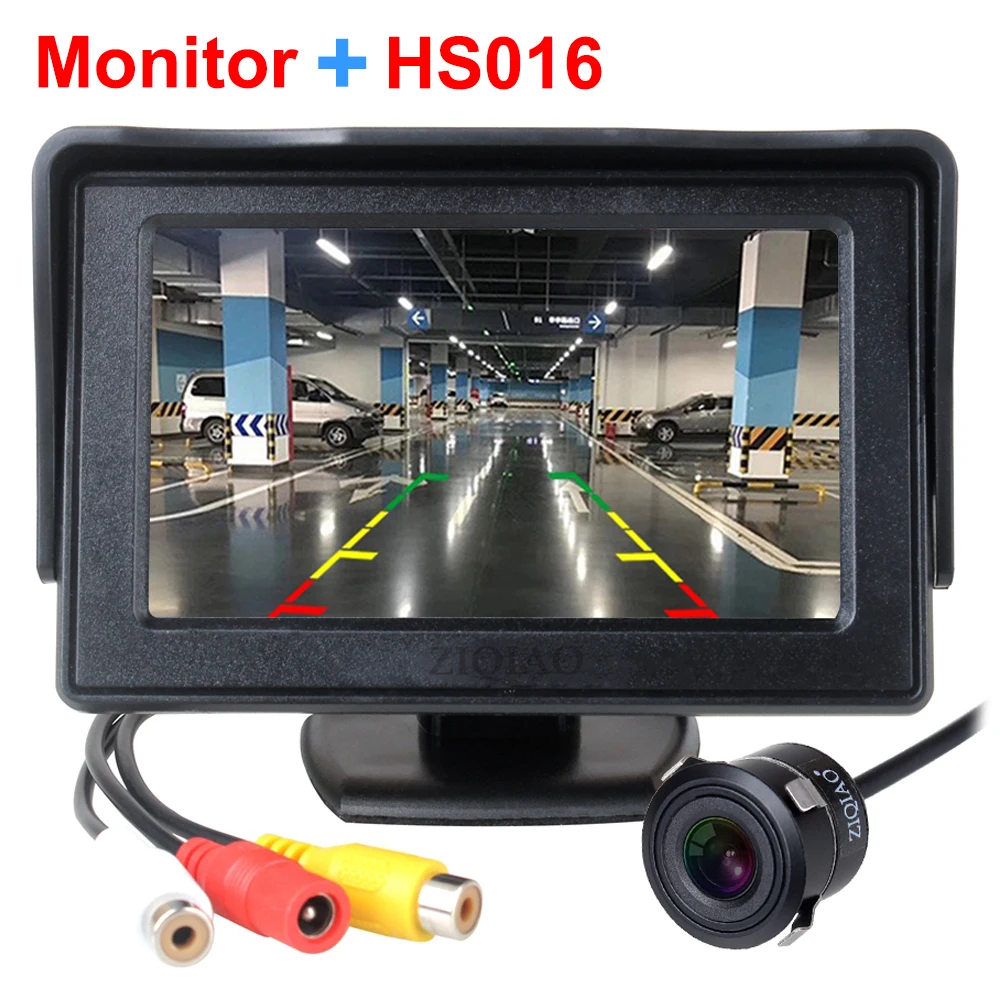 Автомобильный монитор заднего вида, камера, монитор, 4,3 дюймов, TFT LCD экран, Автомобильная камера заднего вида, Обратный парковочный монитор, водонепроницаемая камера заднего вида - Цвет: P01-016
