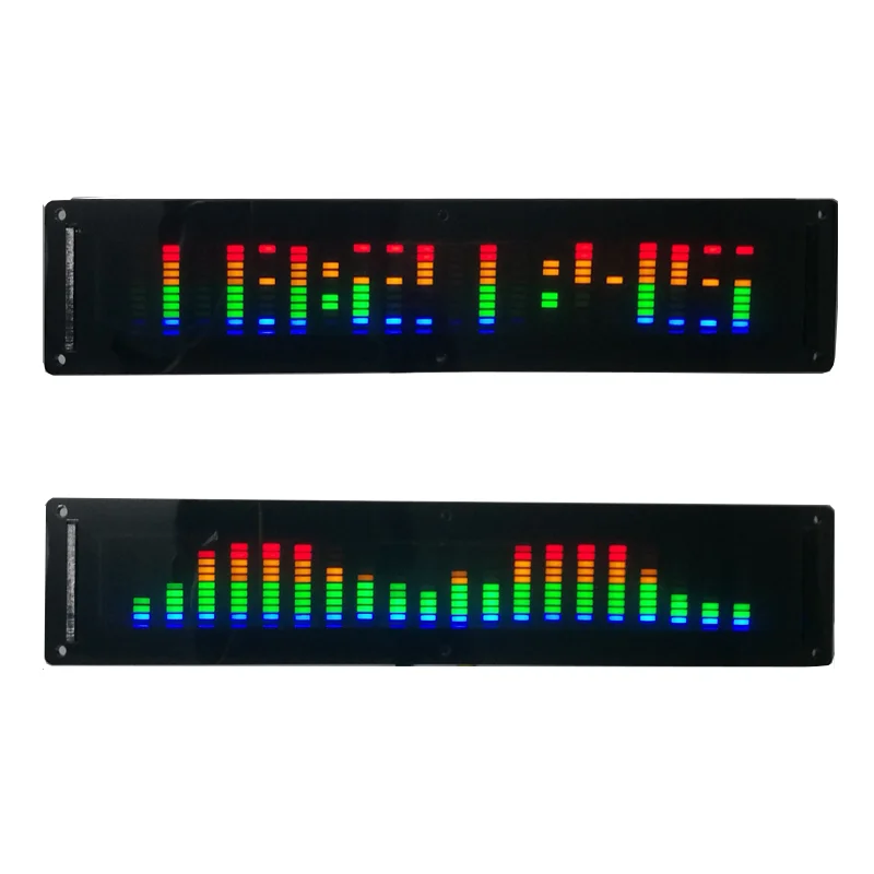 Stereo Music Spectrum Led Light Audio Level Indicator Amplifier Vu Meter  Clock For Car Player Light Atmosphere Lamps - Home Theater Amplifiers -  AliExpress