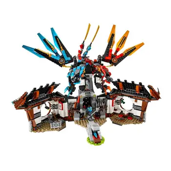 

Ninjagoe Movie 1158pcs Building Blocks toys for Children Dragon's Forge 70627 Bricks gifts