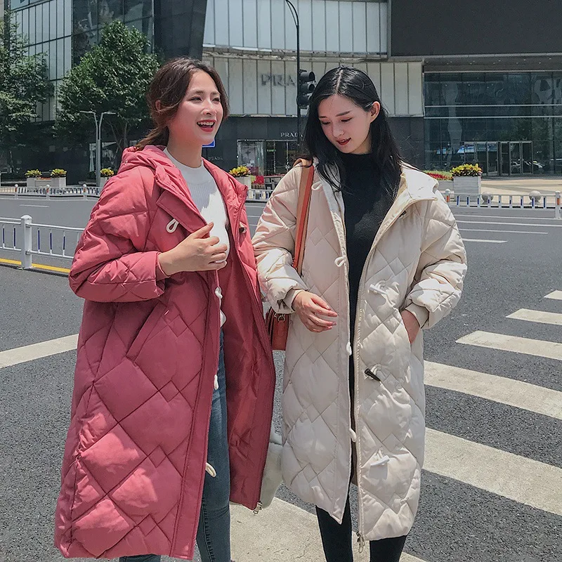 

Down Jacket Women's 2019 New Style Korean-style Winter Versatile Mid-length Loose-Fit Cotton-padded Clothes Dongdaemun Cotton Co