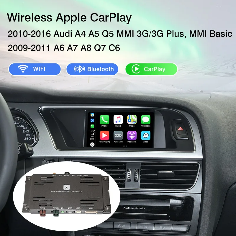 Yeesite беспроводной Apple CarPlay для Auai A4 A5 Q5 MMI 3g 10 16 Интерфейс модифицированный Audi с