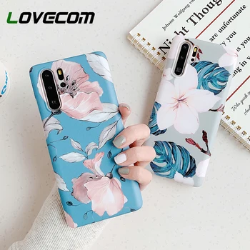 

LOVECOM Vintage Flowers Leaf Phone Case For Huawei P40 P30 P20 Lite Pro Mate 20 Lite Pro Mate 30 Matte Soft IMD Back Cover Gift