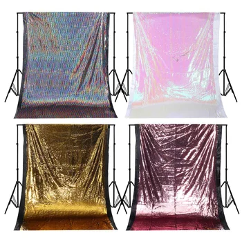 

4 Colors 1.3x1.9m Party Backdrops Photo Studio Photography Backdrop Glitter Sequin Fabric Party Curtain Wedding Decorations