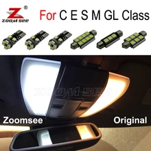 Canbus Светодиодная Лампочка интерьера светильник набор для Mercedes benz C E Размеры S и M ML GL class W203 W204 W210 W211 W212 W220 W221 W163 W164 X164 X166