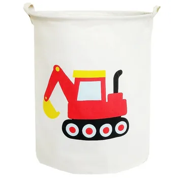 

Waterproof Foldable Laundry Hamper Bucket,Bin Storage Organizer for Toy Collection,Canvas Storage Basket with Stylish Cartoon