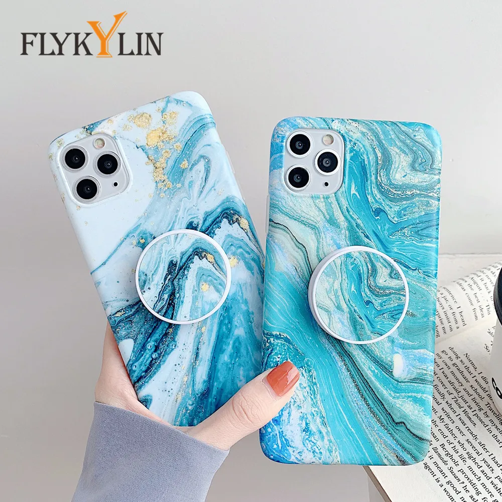 FLYKYLIN роскошный градиентный мраморный чехол для iPhone SE 2020 11 Pro Max X XS XR 7 8 6 6S Plus мягкий
