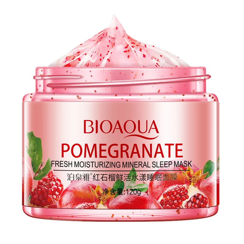 Маска для сна Bioaqua без умывания с гранатом фруктовый крем лица уход за кожей