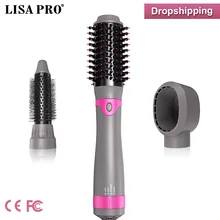 Lisapro, Новое поступление, 3 в 1, фен и выпрямитель для волос, щетка для завивки, расческа, горячая воздушная щетка, 5,0, многофункциональный фен