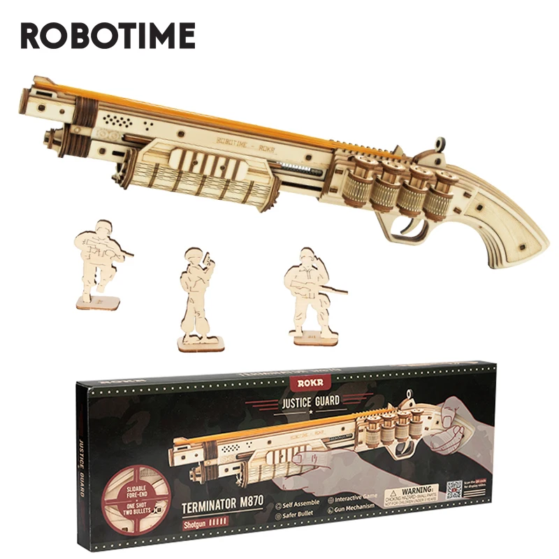 Tanie Robotime Gun Model Buliding Kit zabawki gry montażowe prezent dla dzieci dzieci chłopcy prezent urodzinowy