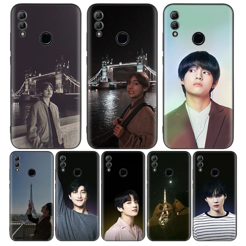 

Kpop Kim V Taehyung Black Cover Phone Case for Huawei Y9 Y5 Y6 Y7 2019 Honor 10 9 Lite 9X 8X 8S 8A 7S 7A 10i 20i V20 Coque Capa