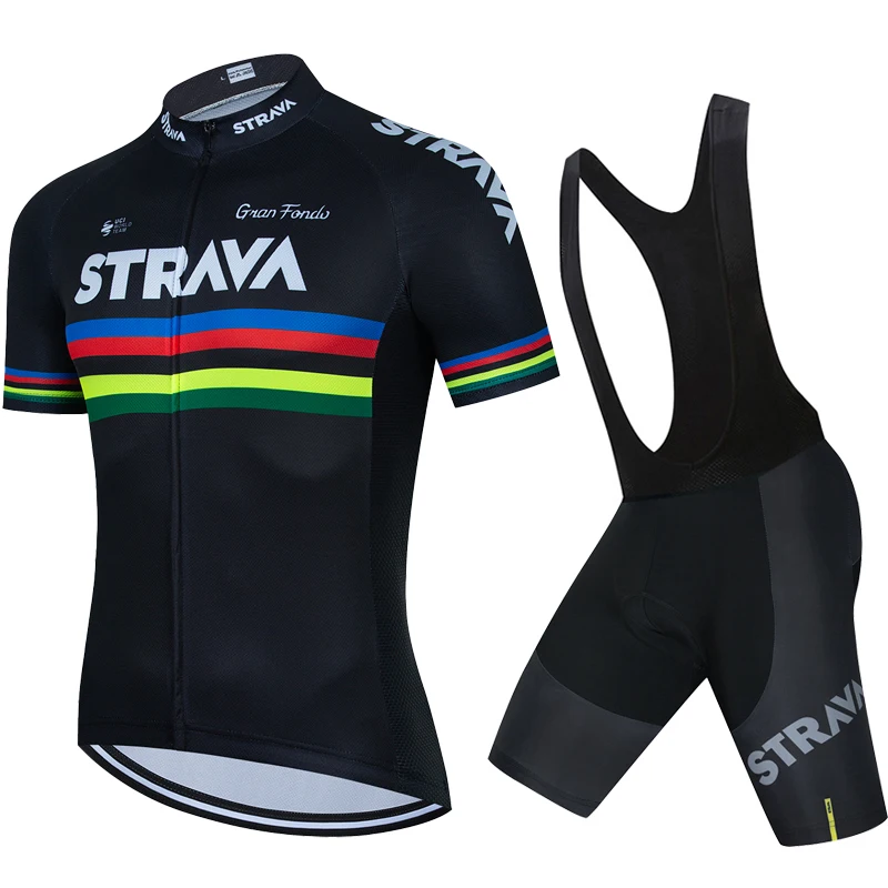 NEW STRAVA Cycling Jersey Set Team Clothing Maillot Clothes Bib Shorts Men Bike Ropa Ciclismo Triathlon | Спорт и развлечения