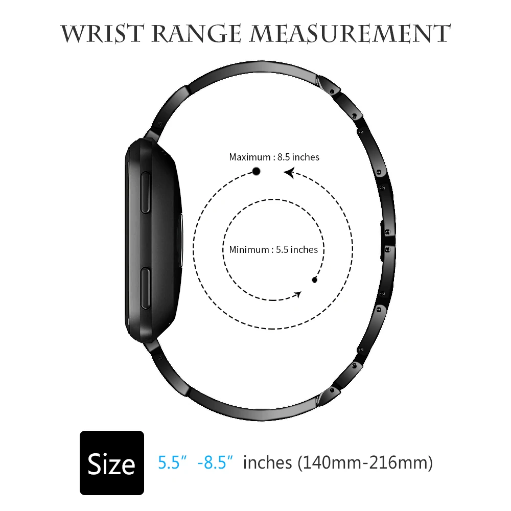Bracelet For Fitbit Versa Watch Metal Strap Stainless Steel Exquisite Watch Strap Watchband Replacement Band Watch
