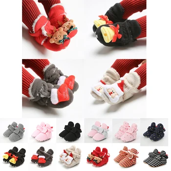 

Newborn Baby Shoes Winter Boots Boy Girl Shoes Child Star First Walkers Slipper Cotton Comfort Soft Anti-slip Warm Crib Infant