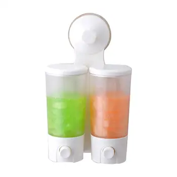 

Double Cup Soap Dispenser Suction Cup Wall Mounted Shampoo Dispenser Lotion Dispenser Household Cleaning Supplies