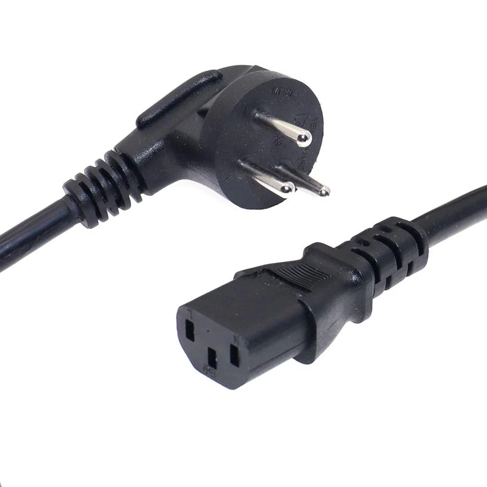 Cables de de cobre de 3G1.5mm, cables de fuente de alimentación de Israel a C13, adaptador SI 32 tipo H, cable de plomo 1,8 m/6 pies|Cables de y cables de