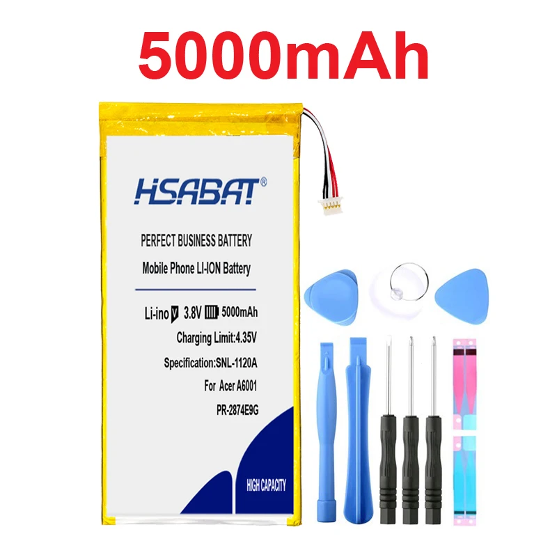 HSABAT 5000 мА/ч, CS-ACB850SL Батарея для acer A6001, Iconia One 8 B1-850 PR-2874E9G