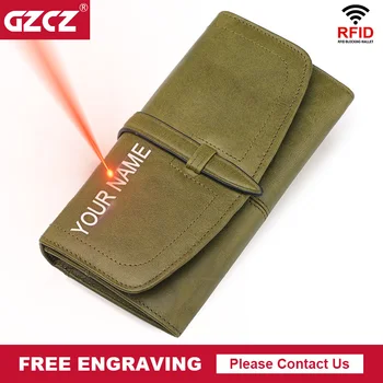 

2020 Rfid Fashion Women Wallets Genuine Leather Zipper Wallet Luxury Design Long Purse Female Capacity Clutch Lady Walet Perse
