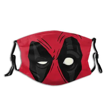 

Deadpool Eyes Non-Disposable Face Mask Anti Haze Dustproof Mask With Filters Protection Mask Respirator Mouth Muffle