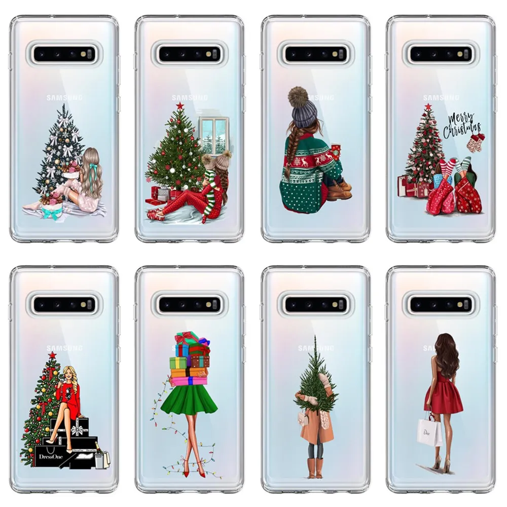 VOGUE Russian girl case for Samsung Galaxy S6 S7 S8 S9 S10 Plus M10 M20 Note8 Note9 soft TPU Happy New Year Princess cover |