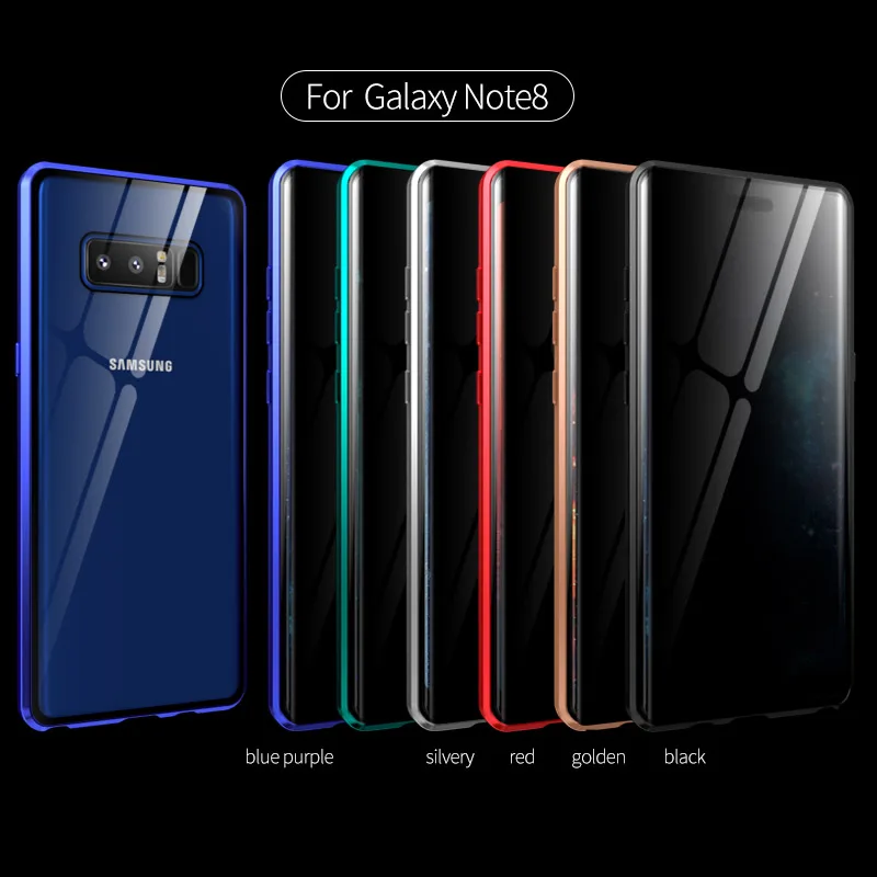 Высококачественный металлический чехол для samsung Galaxy Note 10/Plus/Note 9/Note 8, роскошный чехол из закаленного стекла