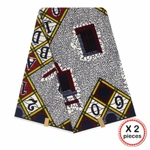 Африканская восковая ткань с принтом Хлопок Шитье Анкара африканская ткань 12 ярдов Нигерия Гана ткань для DIY свадебного платья 91622