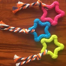 1 шт. звезда веревка игрушка собака обучение жевательное взаимодействие Pet Interactiv игрушка натуральный каучук прочный в форме пентаграммы маленькая игра