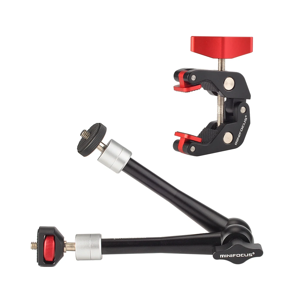 11inch Adjustable Articulating Friction Magic Arm & Large Super Clamp For Dslr Camera Cage Rig