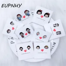 EUPNHY 8 видов стилей Chibi Maruko Chan мультфильм серьги-гвоздики японского аниме серьги-гвоздики для женщин девочек повседневные Сережки для пирсинга