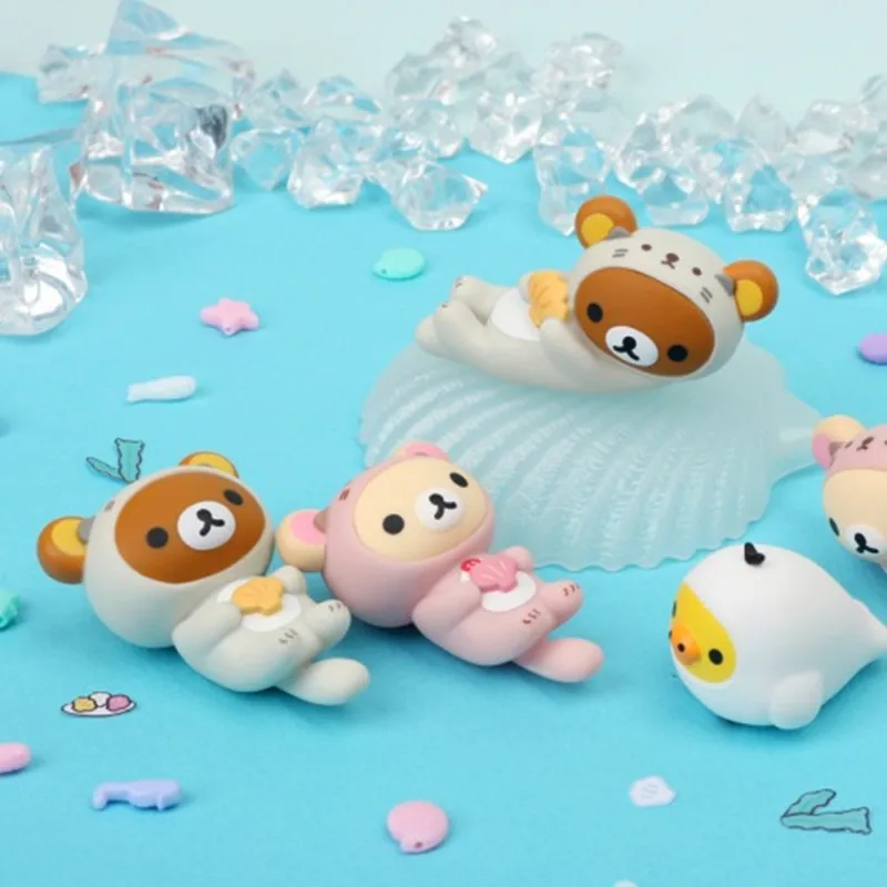 

Мультяшный медведь серии глухая коробка игрушки Rilakkuma Угадай сумку аниме экшн-фигурки настольные украшения сюрприз коробка для девочек Рождественский подарок