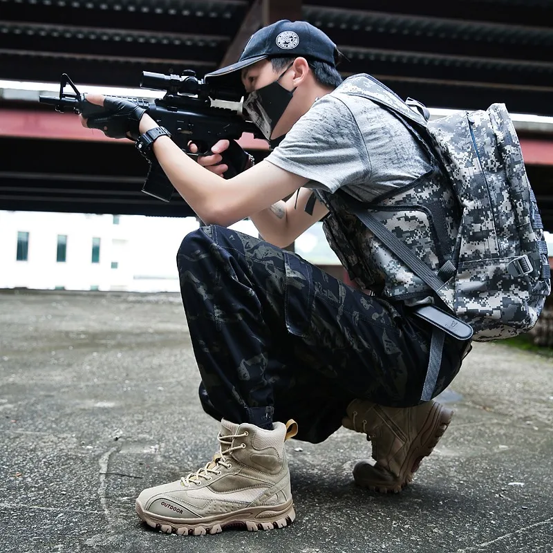 

New Four Season Tactical Military Boots Mountain Climbing Shoes Large Size 47 Mens Hiking Boots Boys Light Outdoor Hunting Boots