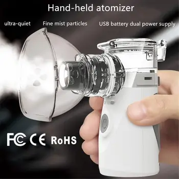 

Portable Cool Mist Vaporizer and Handheld Inhaler Machine Automizer Steaming Device Nebulizer Kids Adults Daily Home Use 2 Color