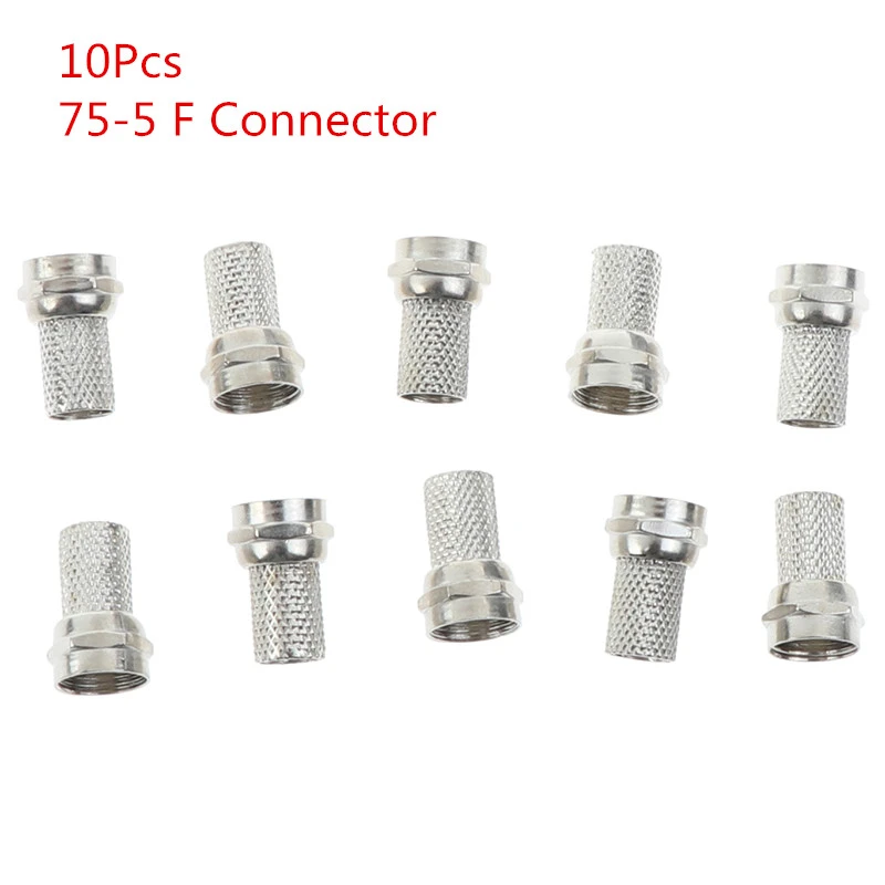 de tornillo para antena de TV RG6, Cable coaxial, torsión, 75 5 F, 10 unids/lote|Conectores| - AliExpress