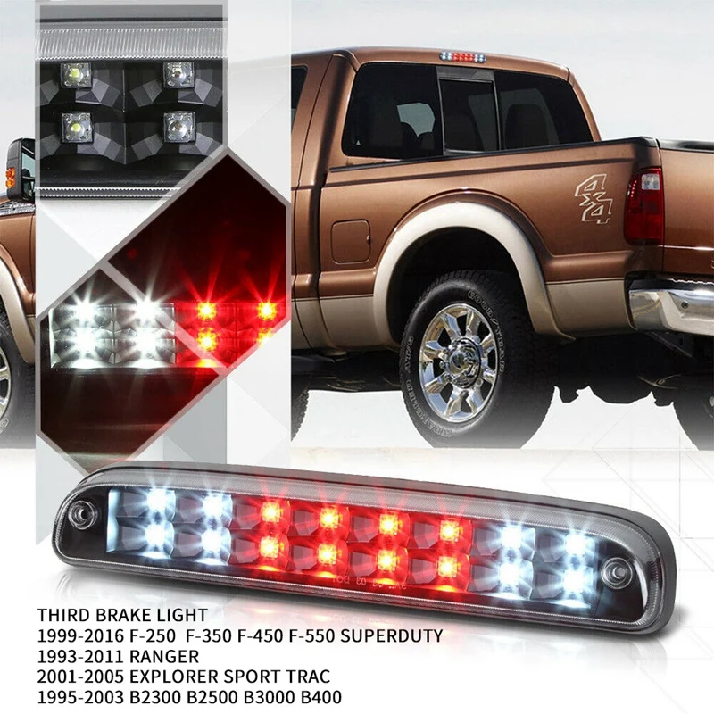 Черный прозрачный СВЕТОДИОДНЫЙ стоп-светильник Cargo для 99-16 Ford F250/93-11 Ranger Mazda B-Series |