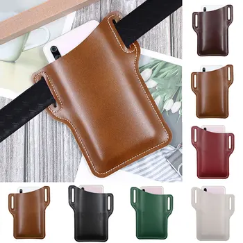 

Fashion Unisex PU Leather Waist Belt Bag small Cellphone Protection Case Bag Fanny Pack Women Men Cell Phone Bag