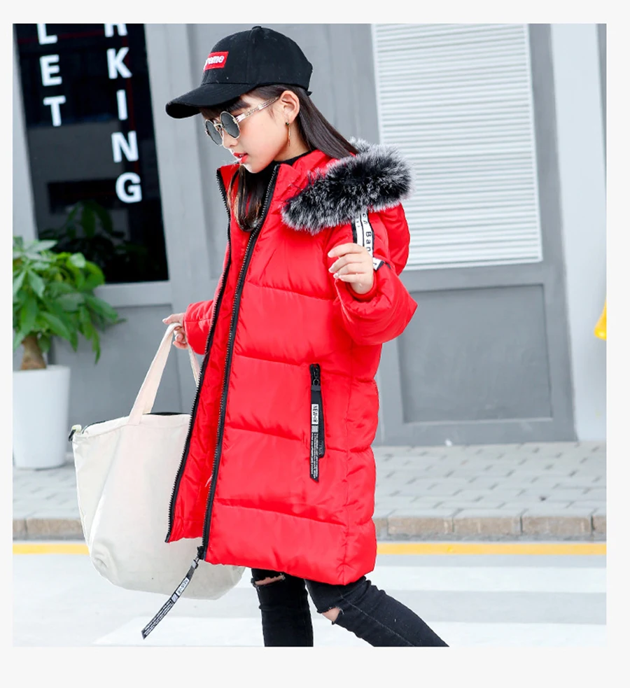 New Fashion Warm Thickening Winter Coat Children Outerwear Windproof Baby Boys Girls Jackets For 5-12 Years Old