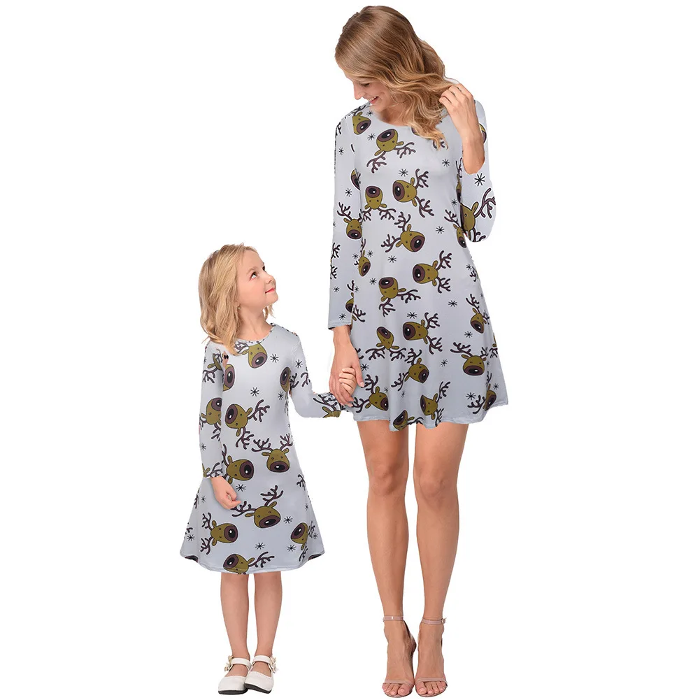 

Mother and Daughter Dress Christmas Matching Mom Girl Madi Dress Family Skirt