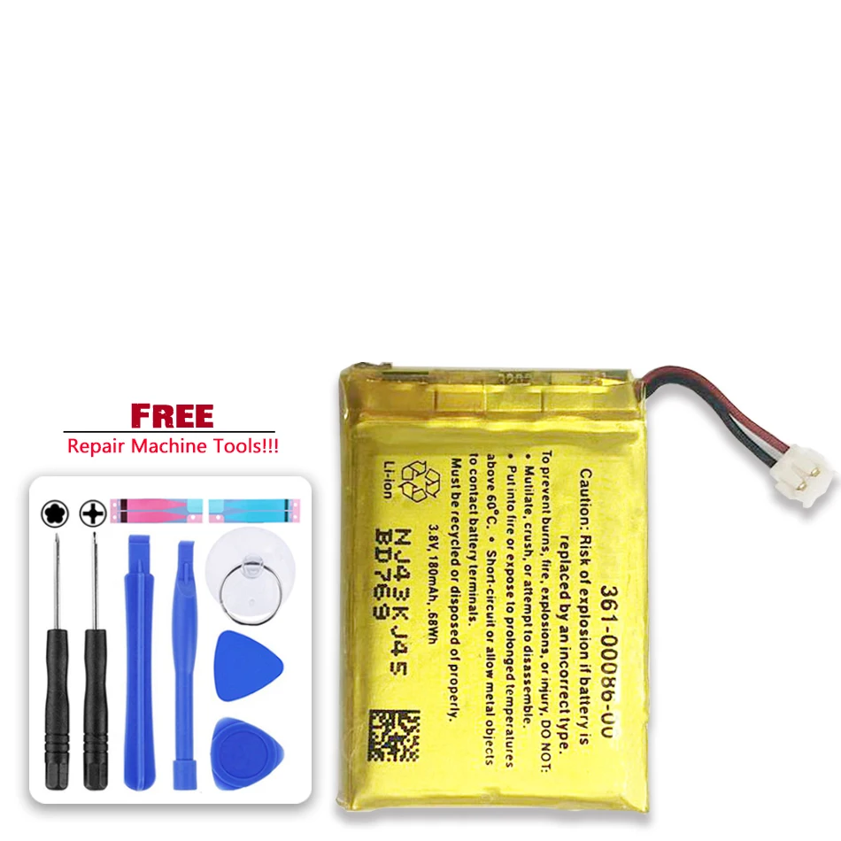 Batteria 361-00086-00 180Mah Per Garmin Forerunner 225, Forerunner 235, Forerunner 630, Forerunner 735Xt, Batbateira