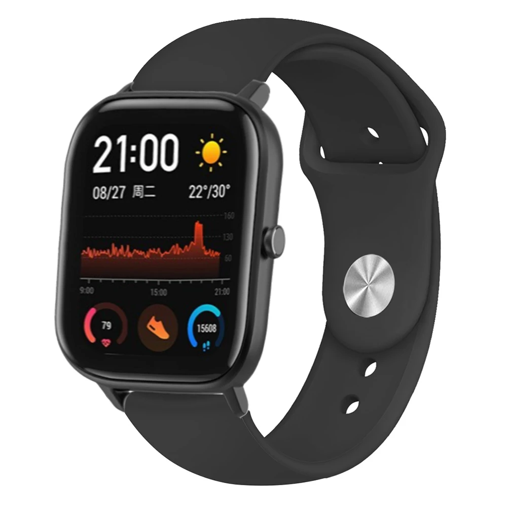 Силиконовый ремешок для Xiaomi Huami Amazfit GTS, сменный спортивный резиновый браслет 20 мм, ремешок для часов pulseira amazfit gts, ремешок для часов