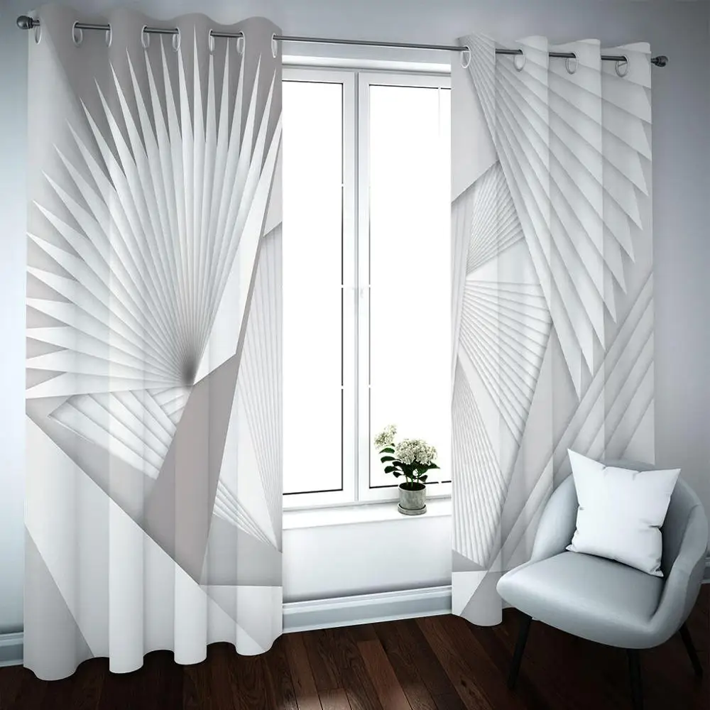 Luxury Curtains Modern Abstract Curtains For Living Room Bedroom Home Window Treatment Photo Drapes Curtains AliExpress