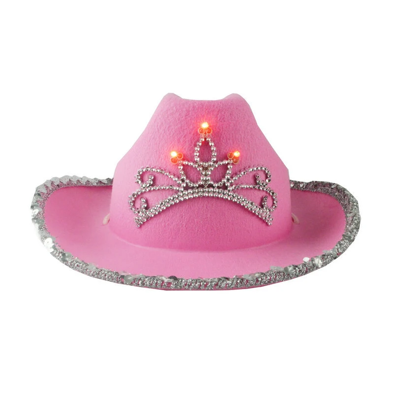 2021 Western Style Cowboy Hat Led Pink 