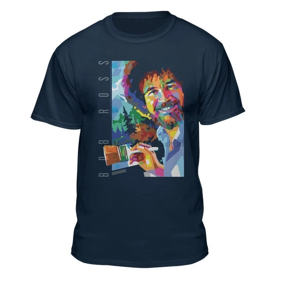 Официальная футболка Bob Ross The Joy of Painting Geo с коротким рукавом больших размеров