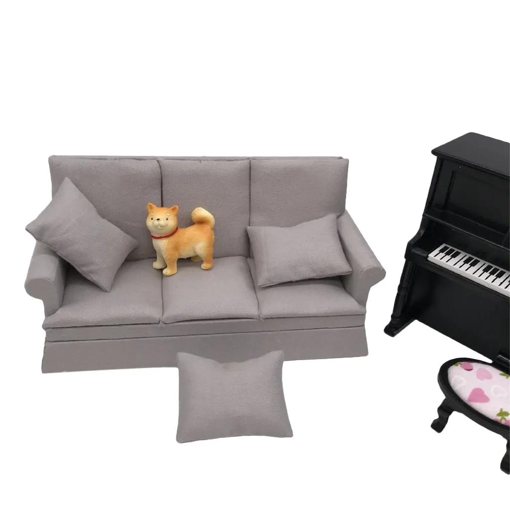 Новая миниатюрная кукольная диван деревянная мини игрушка кукольный домик