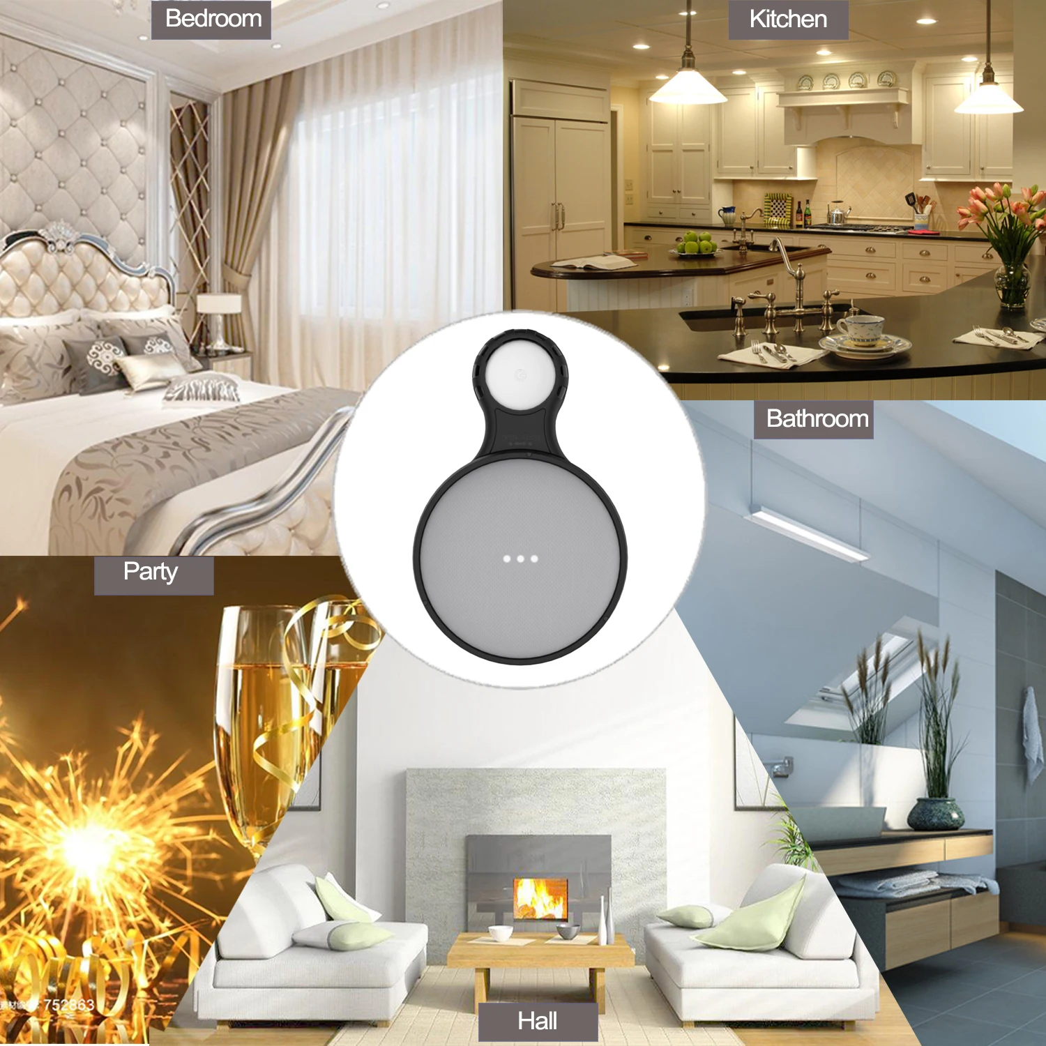 

For Google Home Mini Outlet Wall Mount Stand Hanger Holder Fit US/EU Plug NOT Fit UK Plug Smart Home Home Automation
