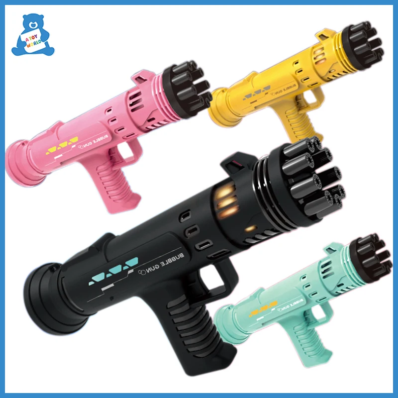 Детский автоматический пистолет-пузырь Gatling игрушки летняя мыльная вода