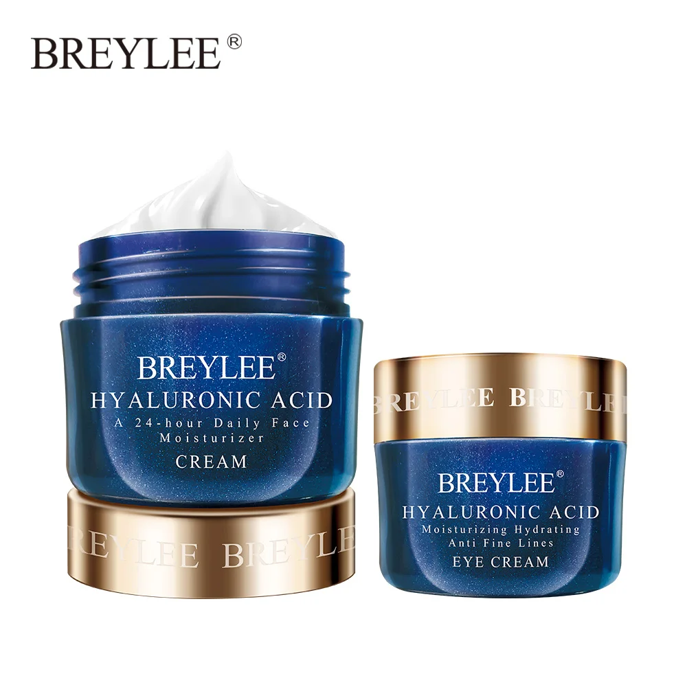 

BREYLEE Hyaluronic Acid Moisturizing Cream Hydrating Anti Wrinkle Face Cream Anti Aging Eye Cream Repair Dryness Skin Care Set